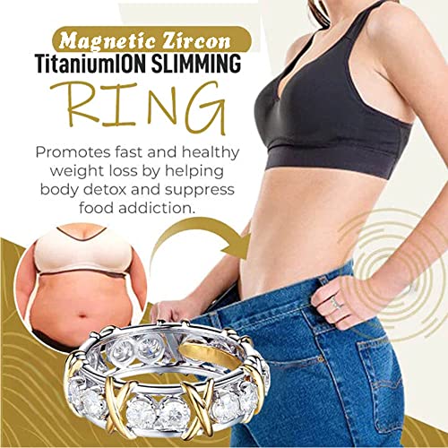 Moissanite Magnetology Lymphvity Ring, Magnetic Moissanite Weight Loss Rings, Magnetic Zircon Shaping Cross Full Moissanite Diamond Ring, Moissanite Spinner Rings For Women Men Weight Loss (8,Color 2) #TOP2