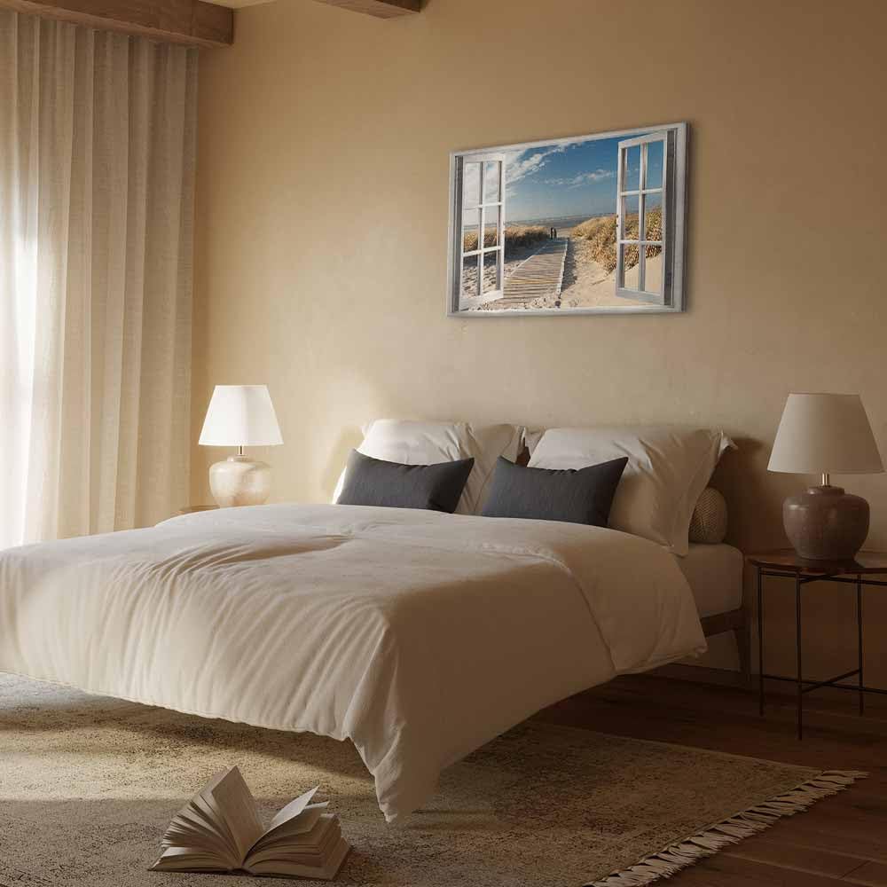 murando - Akustikbild Strand Landschaft Natur, 120x80 cm, 1-teilig, Büro | Verbessert Raumakustik, reduziert Hall, ideal fürs Büro oder Wohnzimmer, hochwertige Verarbeitung, schnelle Montage, stilvoll