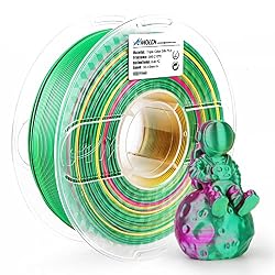 AMOLEN Tri Color Silk PLA, Gold/Fuchsia/Green (Lightning Deal)