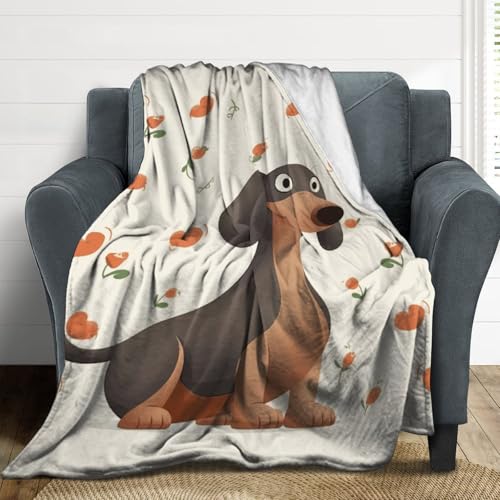 Plaid doux Teckel couverture de lit pour soirées cocooning - 5