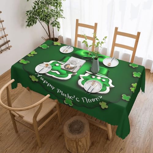 Nappe rectangulaire Happy St. Patrick pour vos buffets et grands dîners festifs