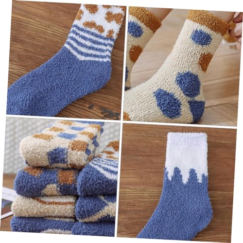12 Pairs British Socks Women's Socks Coral Fleece Material Miss Non-slip4