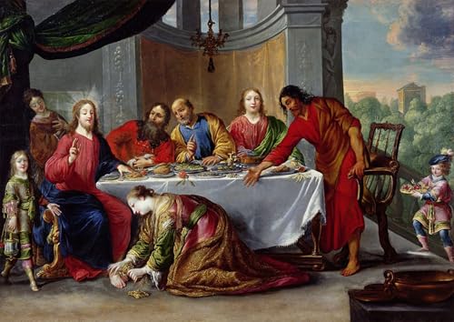 Toile Claude Vignon Le Christ chez Simon | Art Mural d'Exception pour Chambre