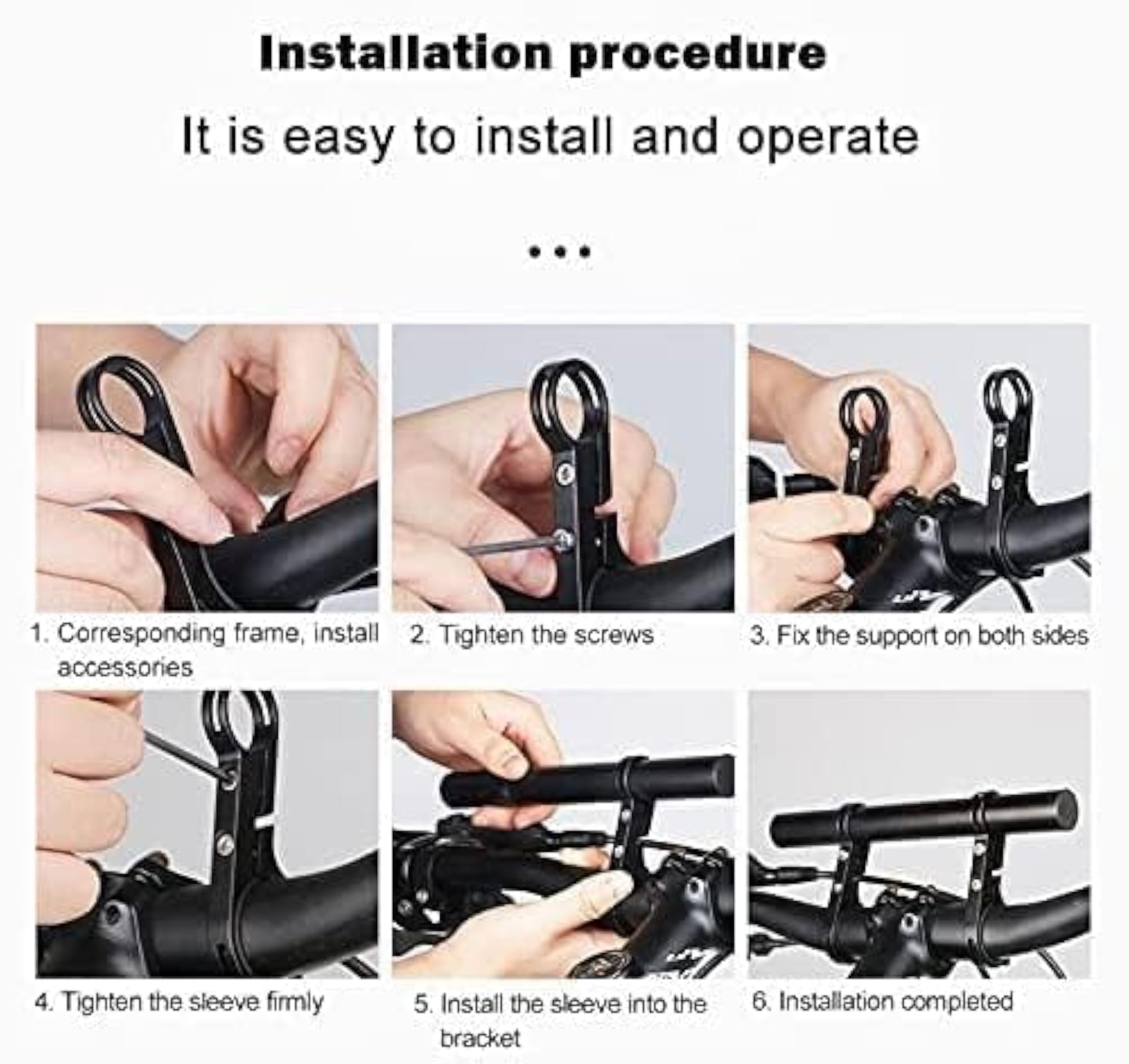 Bicycle Handlebar Extension Bracket for Light & GPS