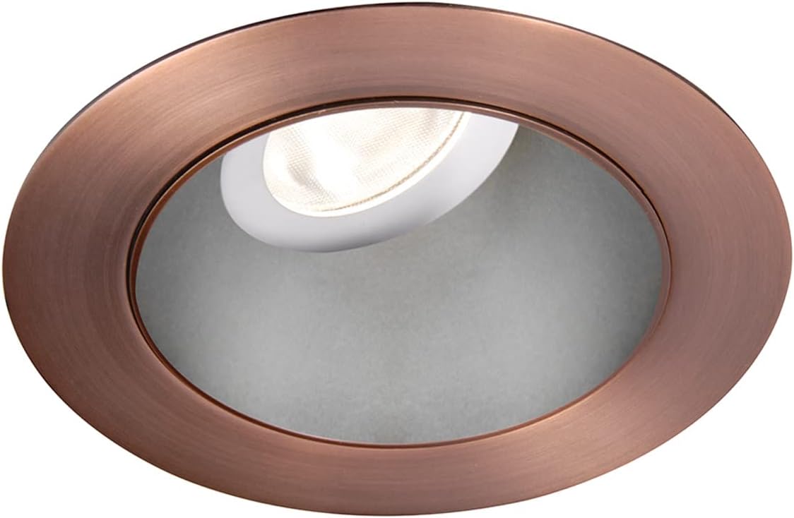 WAC Lighting HR3LEDT318PN830HCB Tesla Pro 3.5" LED Round 0-30 Degree Adjustable Trim with Light Engine 3000K Narrow Beam, Haze Copper Bronze
