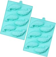 Vista 1 de Angoily Juego de moldes para tartas, 2 moldes para hornear peces de carpa, para bricolaje, velas, sopa, epoxi, kit de decoración de pasteles, molde