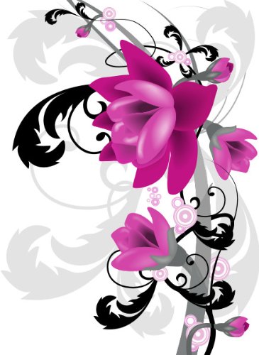 PEMA Wandtattoo Mit Schöner Blume – Bunter Aufkleber Für Wohn- & Kinderzimmer (150x109 Cm)