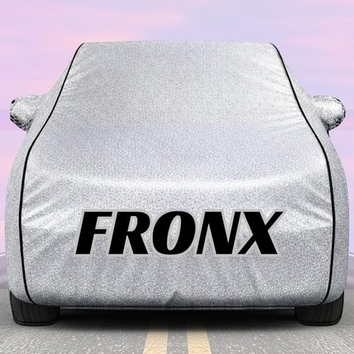 Image of Kings of Cover New Silver 100% Waterproof Fronx Car Cover | Polyester Car Body Cover for Rain & Sun | UV Protection, Dustproof, Scratch Resistant, Windproof, Heat Resistant, Custom Fit