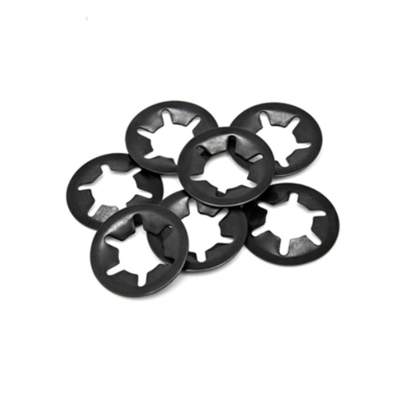 Nut,20Pcs m2 m2.5 m3 M4 M5 M6 M8 m10 m12 star lock Bearing retaining rings flower washer clip washer(M3)