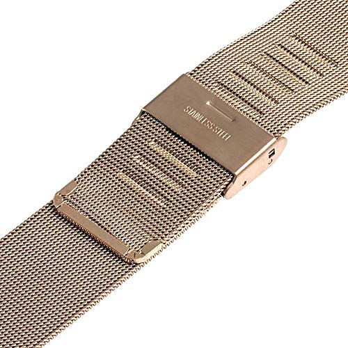 Correa de reloj de 16mm antialérgica en oro rosa para sustitución cómoda 7