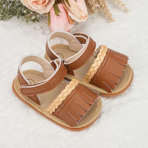 Babelvit Infant Baby Girl Boy Sandals Comfort Premium Summer Outdoor Casual Beach Shoes With Tassel Anti Slip Rubber Sole Newborn Toddler Prewalker First Walking Shoes #TOP5