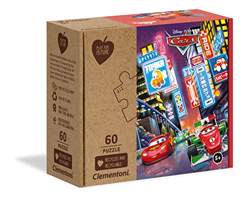 Clementoni - Puzzle Infantil de 60 Piezas, Cars, Materiales reciclados (26999)