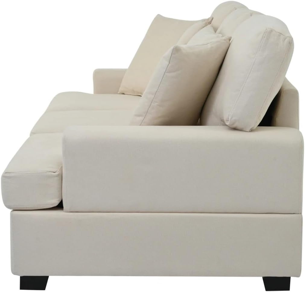 3 Seat Sofa, Combination with Removable Back, Cushions for Living Room