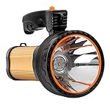 Super brillante y 2 modelos: ultra brillante de casi 6000 lúmenes con lámpara CREE T6, que es mucho más brillante que muchos otros faros y linternas de alto precio. Esta es una linterna de trabajo extremadamente brillante con una distancia de iluminación de hasta 800 m. Hay dos modelos de iluminación: alto y bajo. Perfecto para interiores o actividades al aire libre como camping, senderismo, caza, navegación, coche, pesca, supervivencia, granja, búsqueda y luz de trabajo interior.