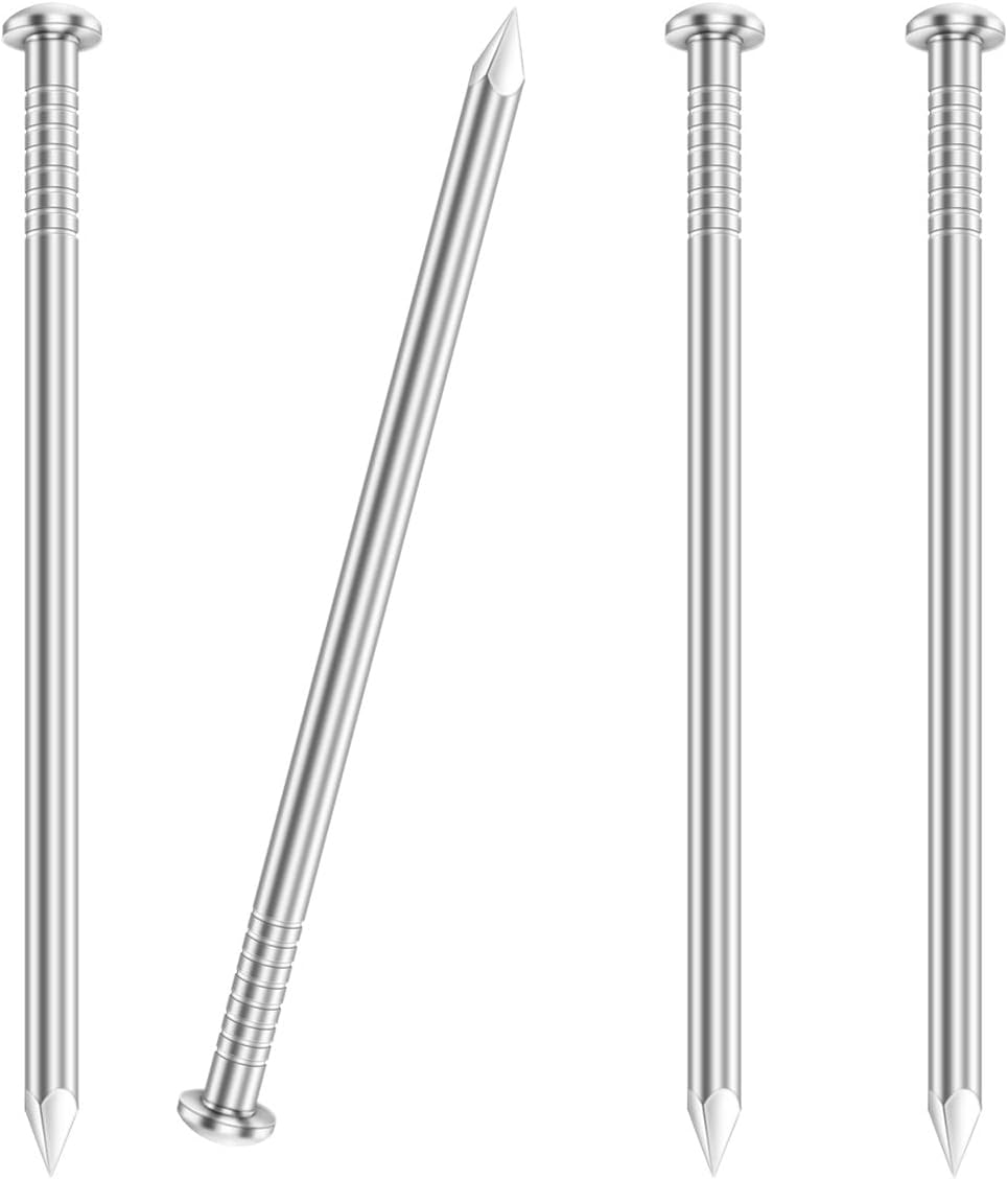 200 PCS Round Head Nails, 1-1/2 Inches Hardware Nail, Nails for Hanging Pictures, Wood Nails, Black Nails, Household Nails