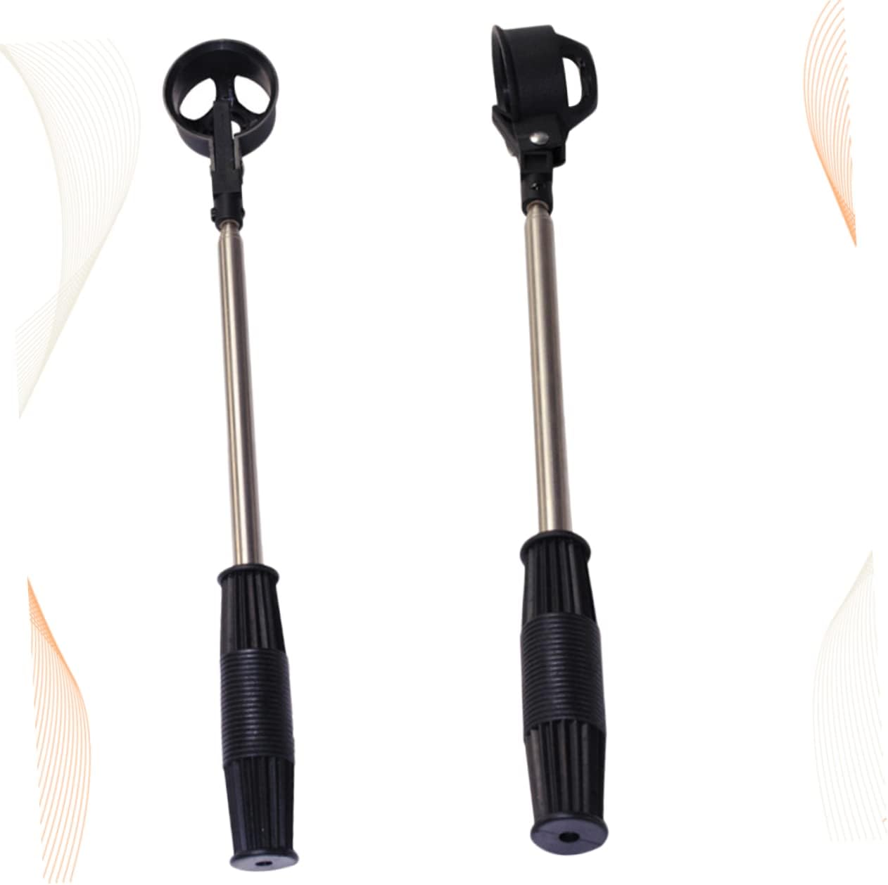 Yardwe 2pcs Baseball Ball Picker Telescopic Tool Stainless Steel Grabber Easy to Use for Water and More Compact Design