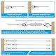 Spannschloss Seilspanner Edelstahl,4pcs M4 Seilspanner,Spannschloss M4,Spannschloss Drahtseil Spanner,Seilspanner Edelstahl,Drahtseil Spanner Edelstahl,Spannschlösser,Turnbuckle M4,Spannschloss Haken