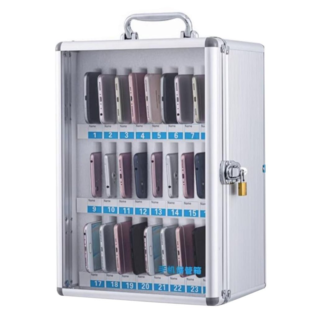 Mobiletto portaoggetti per cellulari da 12-60 Slot, armadietto portacellulare Portatile per aule, Ufficio, Fabbrica, Supporto da Parete per Telefono Cellulare (24)