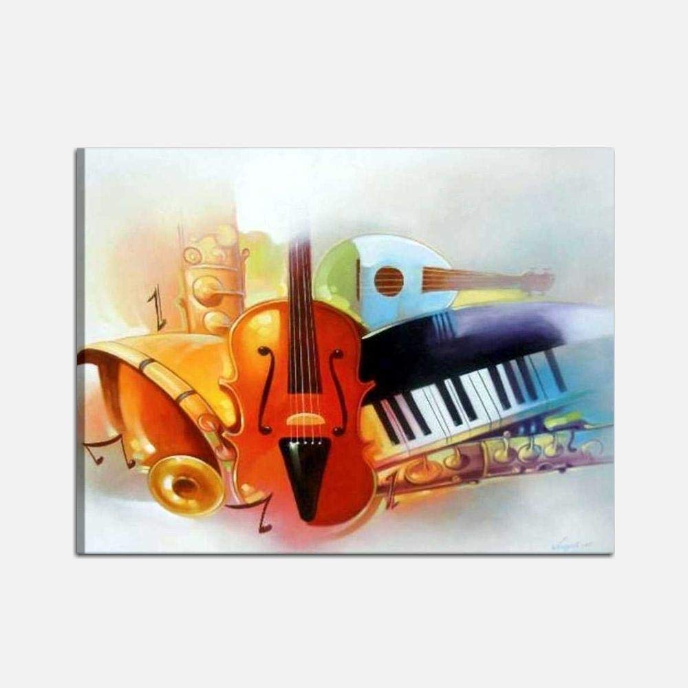 I Colori del Caribe Quadri Dipinti A Mano su Tela Musica Strumenti Musicali INTELAIATI Pronti per Essere APPESI Arredamento CASA Salone Ufficio Soggiorno Cucina Alta QUALITA' Made in Italy - ZEONCA