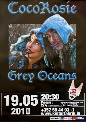 Affiche de Collection Coco Rosie Grey Oceans 50X70Cm Concert Luxembourg