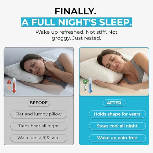 Image of Xtreme Comforts Memory Foam Pillows |GREENGUARD Certified Adjustable Shredded Foam Fill for Personalized Support |King Bed Pillows for Side,Back & Stomach Sleepers |Removable Cover |Pillows King Size
