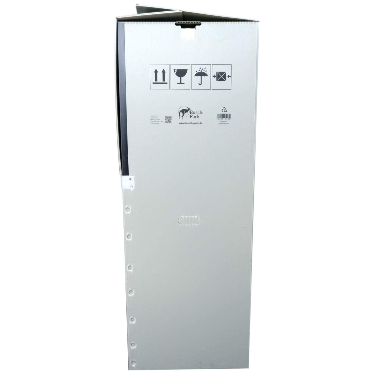 5 x Kleiderbox, Umzugsbox aus Kunststoff, 135 x 60 x 50 cm, Langlebig, Wiederverwendbar, hohe Tragkraft, Robust, bis zu 50 kg (5)