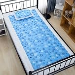 Gel Cooling Mat with Pillow for Adult, Summer Cooling Body Pad Cooling Mattress for Human Cushion Comfortable Cool Mat for Bed(170 * 70cm)