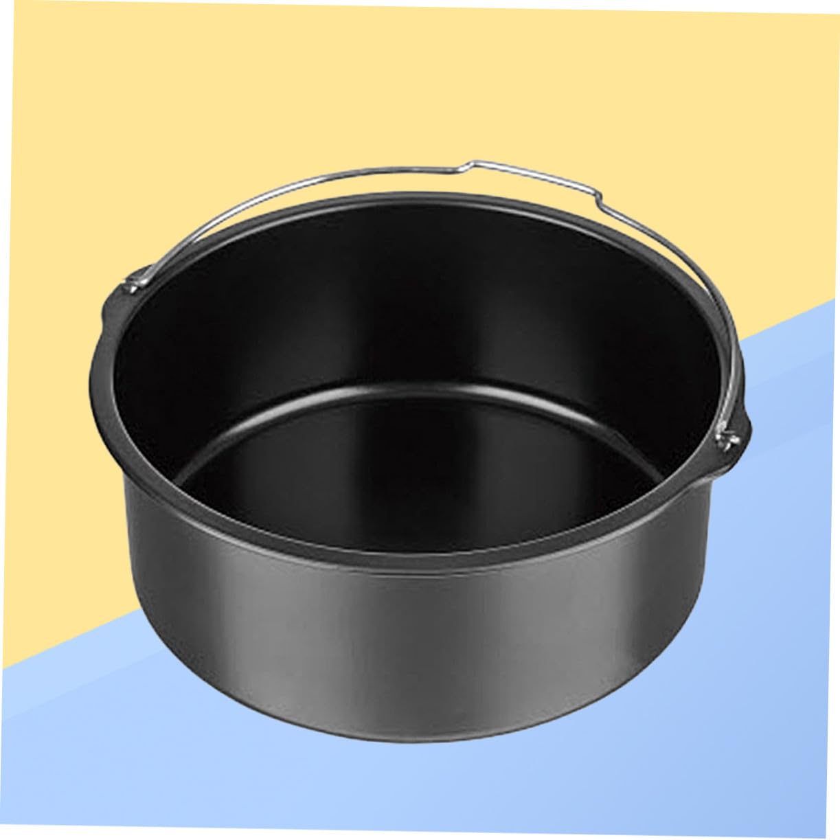 Gatuida 1pezzi Teglie per Friggitrice ad Aria Accessori Friggitrice ad Aria Quadrata Teglia per Pizza Utensil Cucina Pentola per Friggere Materiale di Facil Usare Pulire Maniglia Comoda