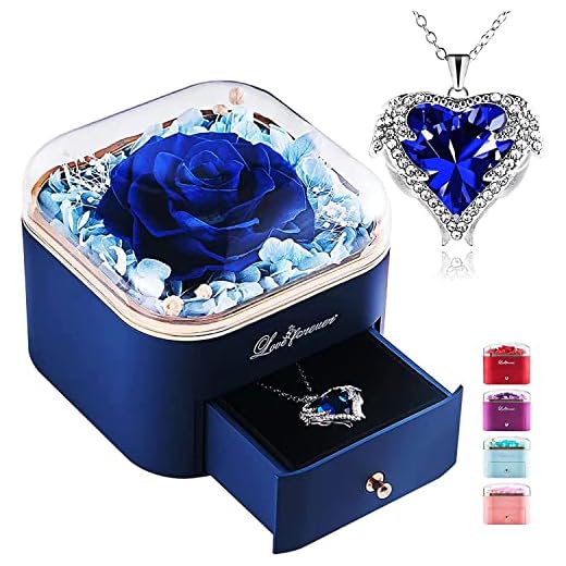 Rosa Eterna con Collana - Regalo Donna