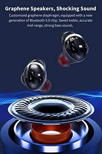 Wireless Bluetooth Earbuds, Bluetooth Headphones with Flashlight IPX5 Waterproof, 130 Hours Music Time In-ear TWS Wireless Headphones Touch Control Stereo Sound earphones for Sport Running