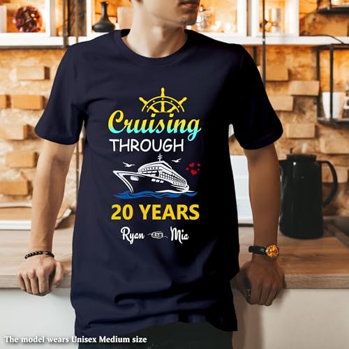 Cruising Through Custom Shirt, Matching Anniversary Tees for Couples, Family Cruise Shirts, Personalized Vacation Ship Tshirts, Cruise Wear, Cruise Ship Essentials4
