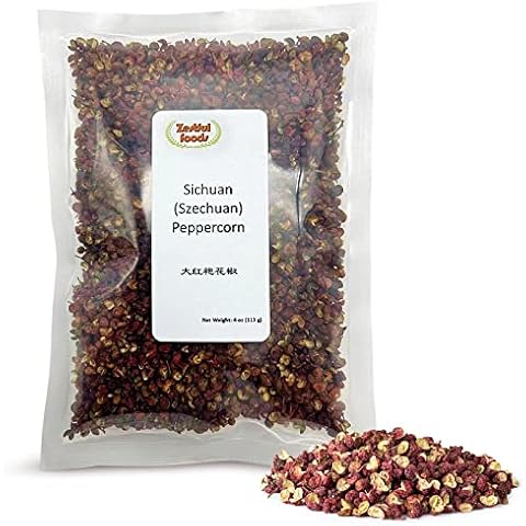 Zestful Foods Sichuan Peppercorn Seed, 4oz, Dahongpao, Szechuan Peppercorns, Chinese Peppercorn, 100% Natural Cover