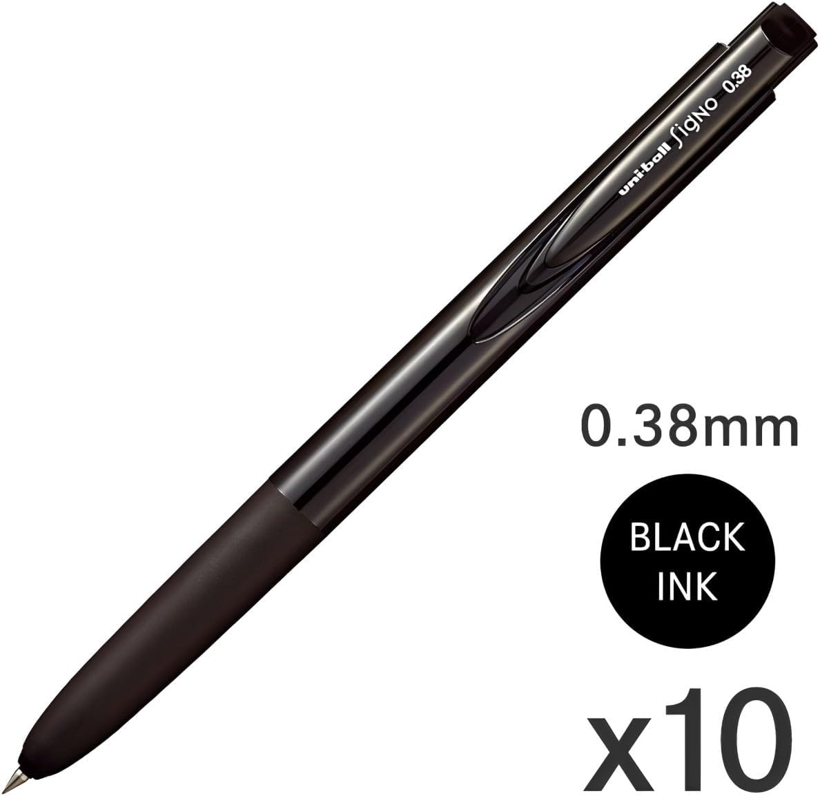 三菱鉛筆 RT1 – 0.38 mm Black Pack of 10
