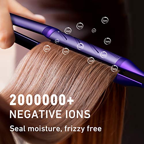 ELLESYE Hair Straightener and Curler 2 in 1 15S Superfast Heat up,13 Temperatures Ceramic Flat Iron for Hair with Negative Ions Hair Iron Straightener