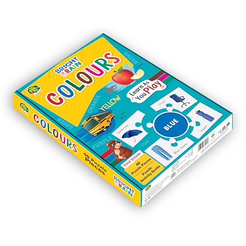 Image of The Book Tree Bright Brain Colours Puzzle - Learn & Identify Colours with 40 Pieces - Beautiful Colourful Puzzle Pieces for Kids Age 3+ - Gift Box by Majestic Book Club