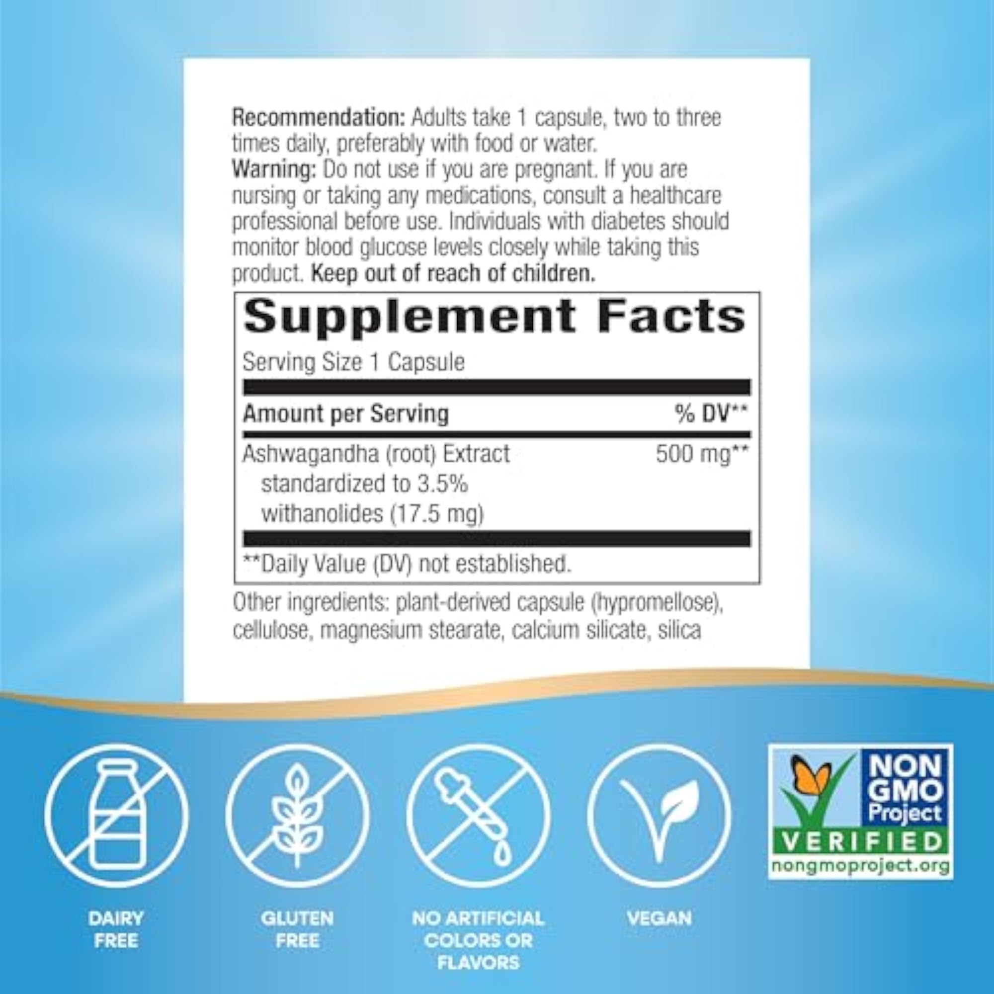 NATURE'S WAY Ashwagandha Standardized Veggie Caps, 60 Count