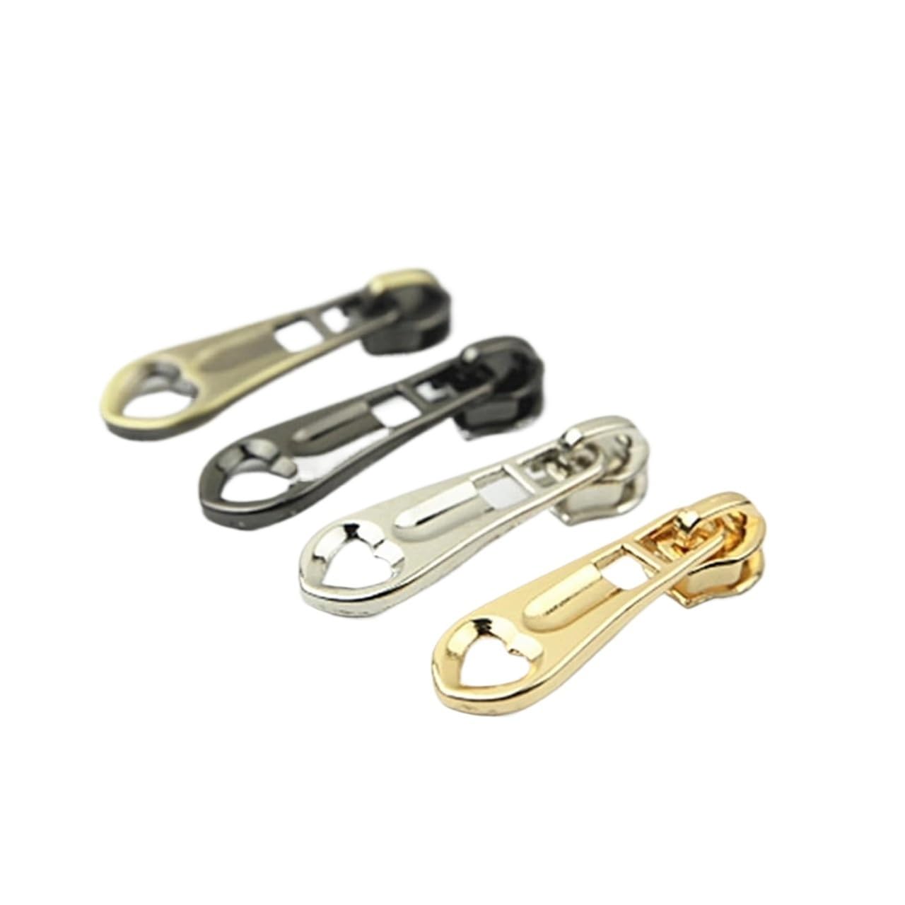 Reißverschluss, 10 Stück Metall 5# Reißverschlussschieber for Jacken, Kleidung, Mantel, Kopfzieher, Reißverschluss-Reparatur-Set, DIY(Bronze)