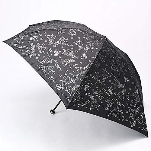 アナスイ（オーロラ）（ANNA SUI） 折りたたみ軽量ミニ傘【ブラック/＊＊】