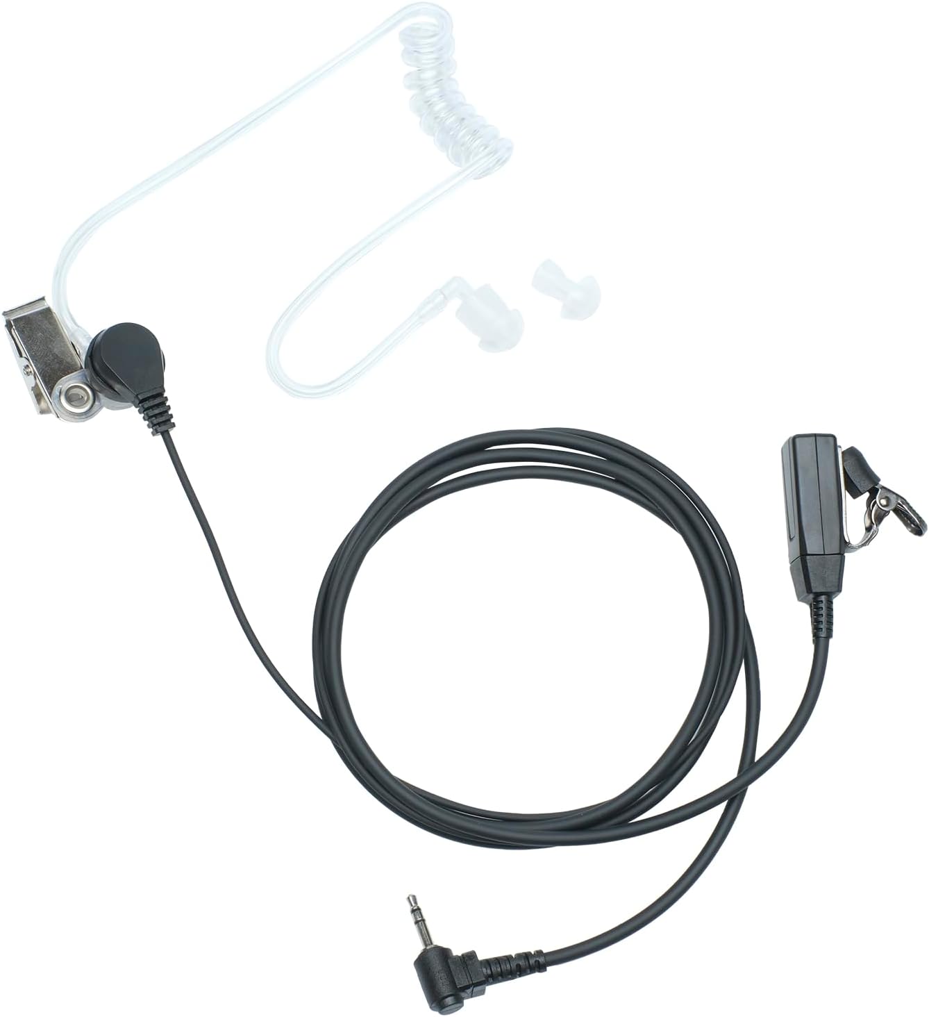 Walkie Talkie Earpiece with Mic PTT 1 Pin 2.5mm Headset Compatible with Motorola Talkabout T200 MR350R MH230R T460 Two Way Radio Covert Acoustic Tube 10 Pack