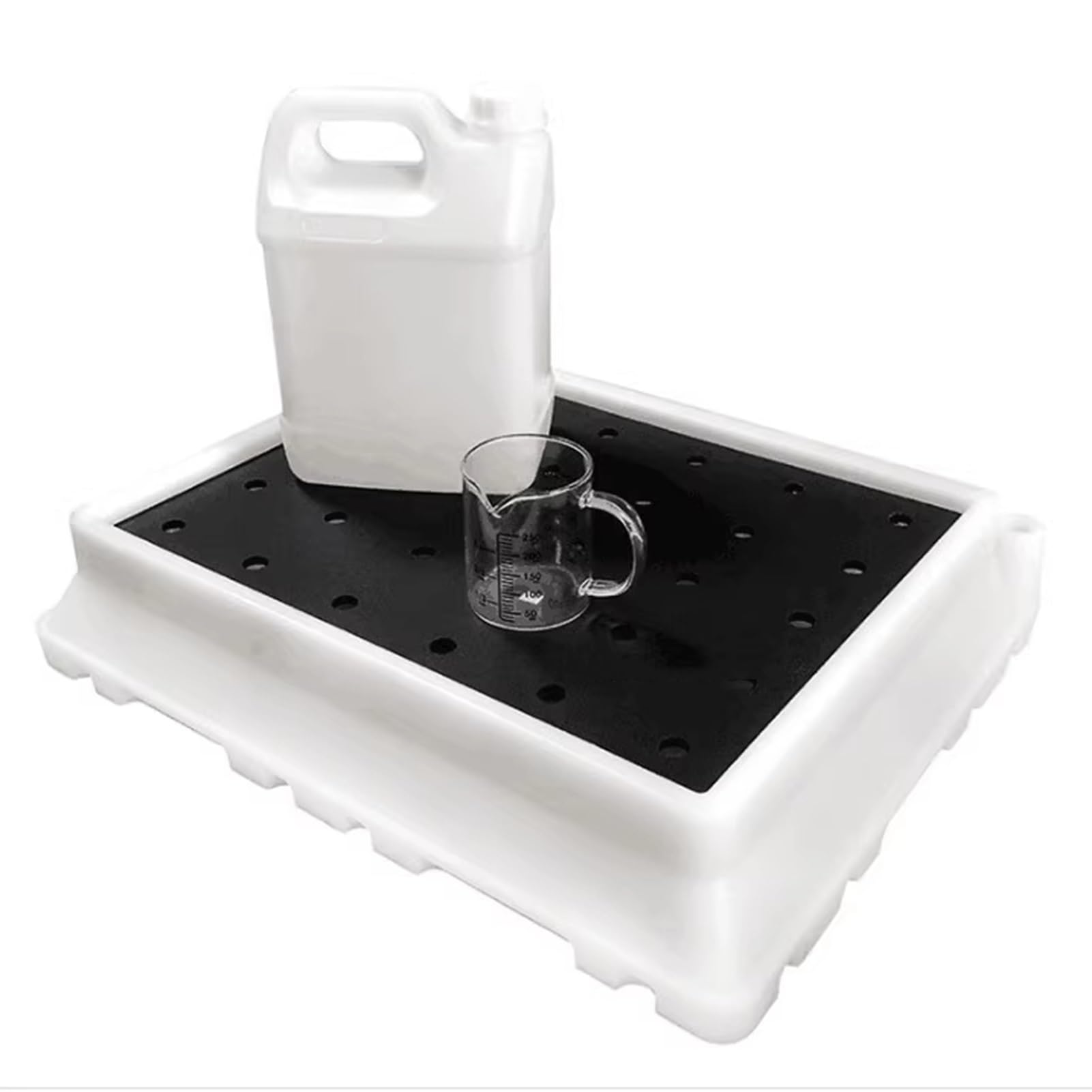 Plateforme de Confinement des déversements, capacité de 11 L, Cuisine modulaire, Garage, Laboratoire, Plate-Forme de déversement, palettes, Tasses, Bouteilles, matériel de Laboratoire, Stock
