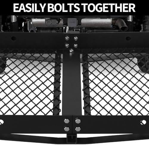 Heavy Duty 500Lbs Hitch Cargo Carrier, 2" Shank Folding Basket for Car & SUV, Durable Steel Storage for Camping & Traveling, Outdoor Gear Accessory