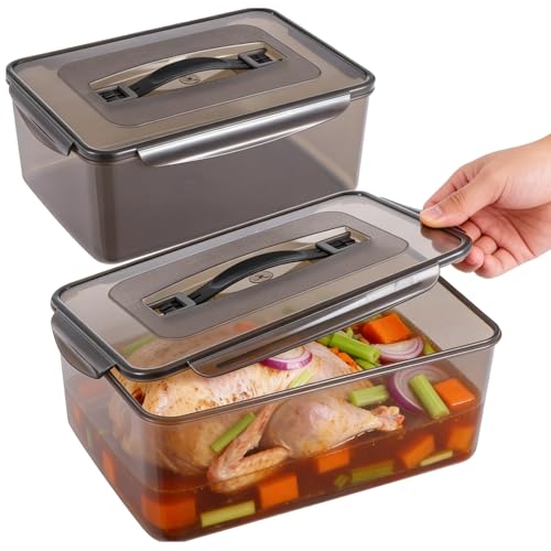 2‑Piece Brining Containers Set – 12.5qt & 8.3qt Lids