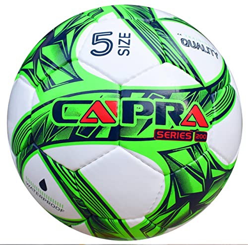 Capra Series 200 Soccer Ball Size 5 | Premium Soccer Training Equipment Ball With Butyl Bladder | Hand Stitched & Durable Polyurethane Leather Size 5 Soccer Ball | Ideal For Beginners, Pros & Training #TOP5
