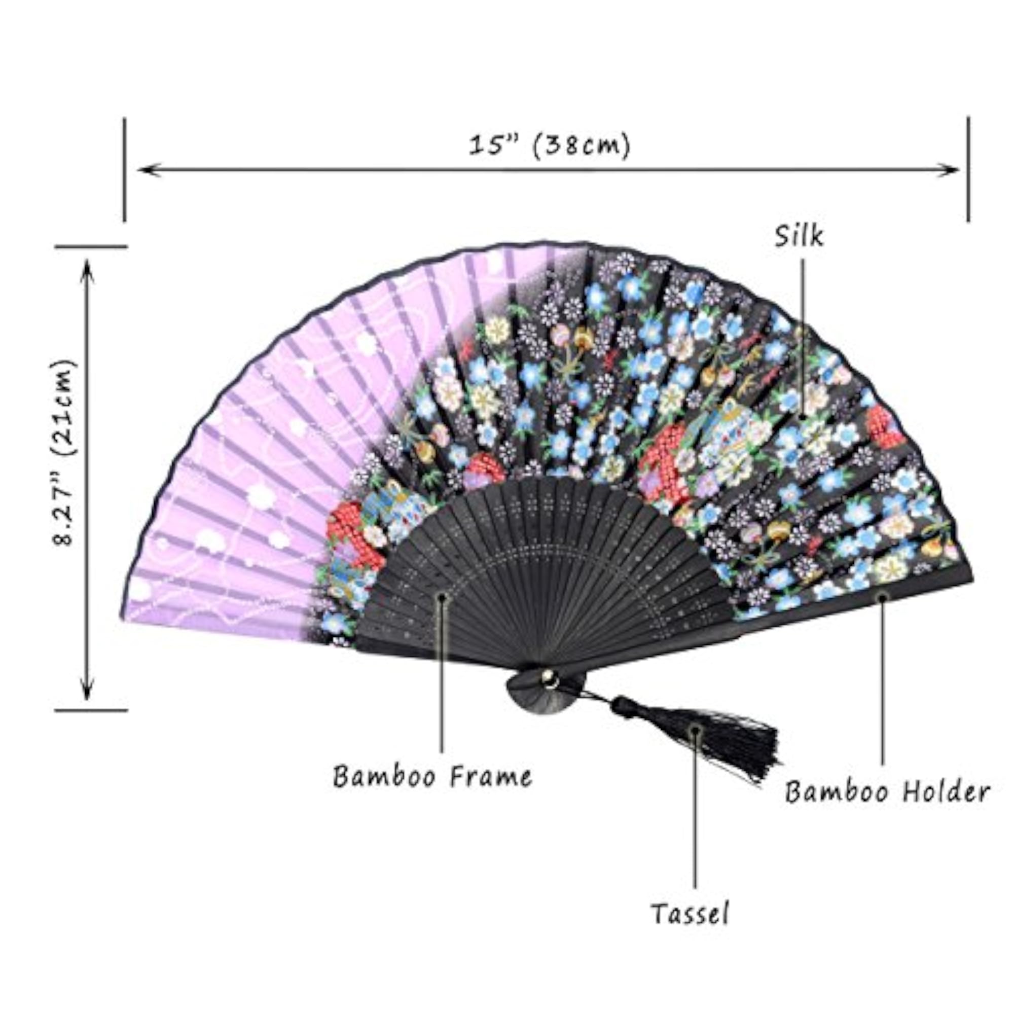 Sakura Folding Hand Held Fan for Women