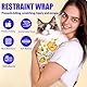 Okiki Cat Grooming Wrap, Cat Wrap with Cat Nail Clipper, Katzenpflegetuch,Katzenfesseln zum Nagelknipsen mit Krallenschere, Selbsthaftend Katzenwickel zum Krallenschneiden