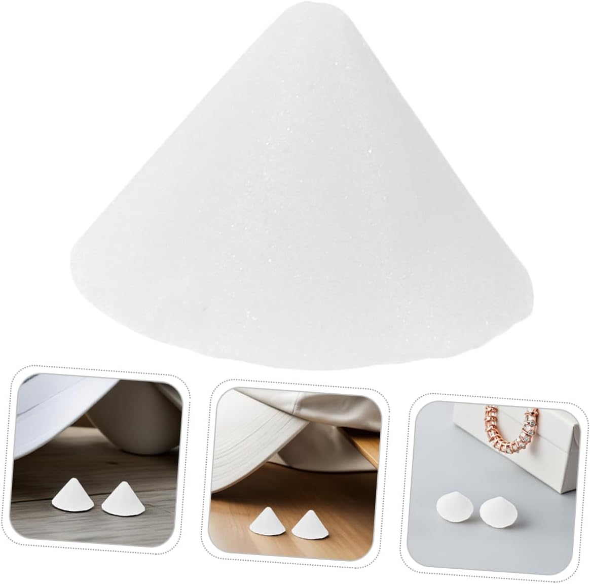 ORFOFE 10pcs White Ceramic Firing Support Nails Heat Resistant Refractory Kiln Cone Tools for Pottery Glazing and Firing Accessories