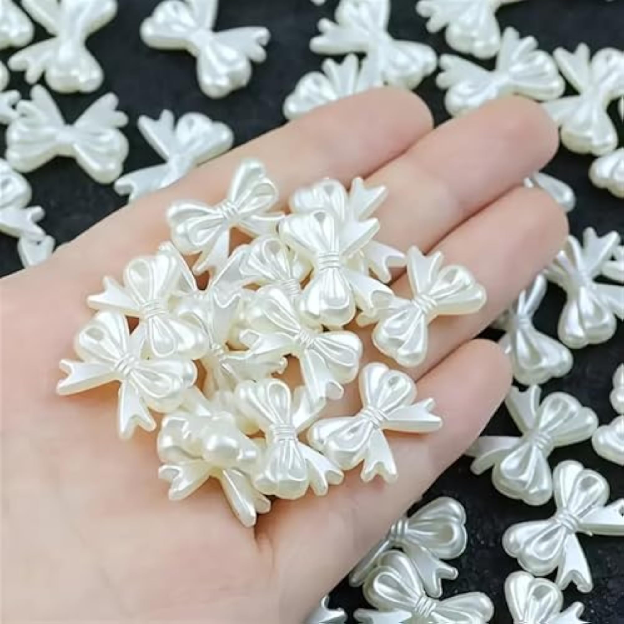 10 Pack 3D Bow Bead Pendant Charms, DIY Jewelry Making