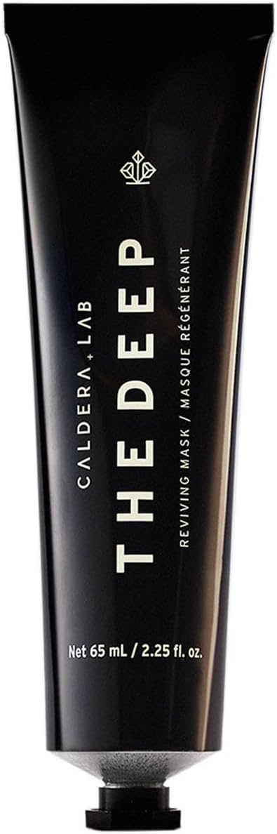 Caldera + Lab The Deep | Men's Organic Hydrating Clay Face Mask for Dry, Sensitive, & Normal Skin – Vegan, Natural & Antioxidant Packed Exfoliating Skincare Facial Treatment