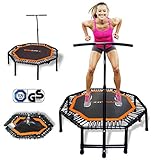 WeLLIFE Trampolino Elastico Fitness Pieghevole 122cm Tappeto PRO Fitness Rebounder per Adulti e Bambini Maniglia Regolabile Elastici in Gomma Fitness Funzionale Workout…