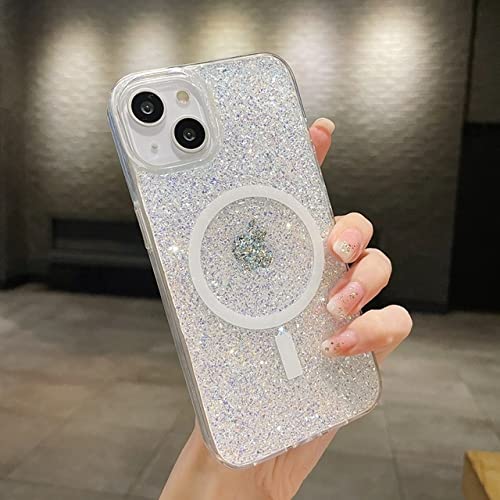 Coque magnétique scintillante pour iPhone 12 Pro anti-choc et silicone souple